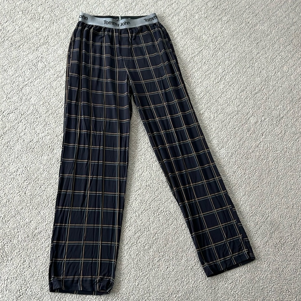 Tommy John Navy Plaid Pants - Size M